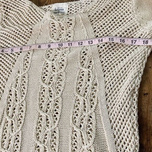 Between You and & Me cable knit soft fisherman style sweater Sz L - Picture 6 of 6